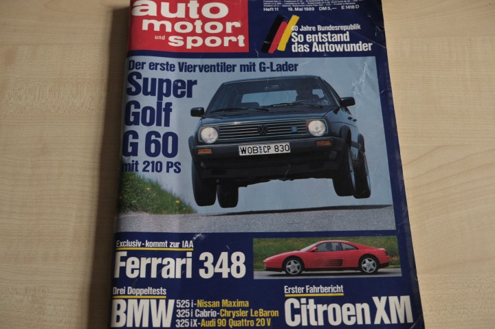 Deckblatt Auto Motor und Sport (11/1989)